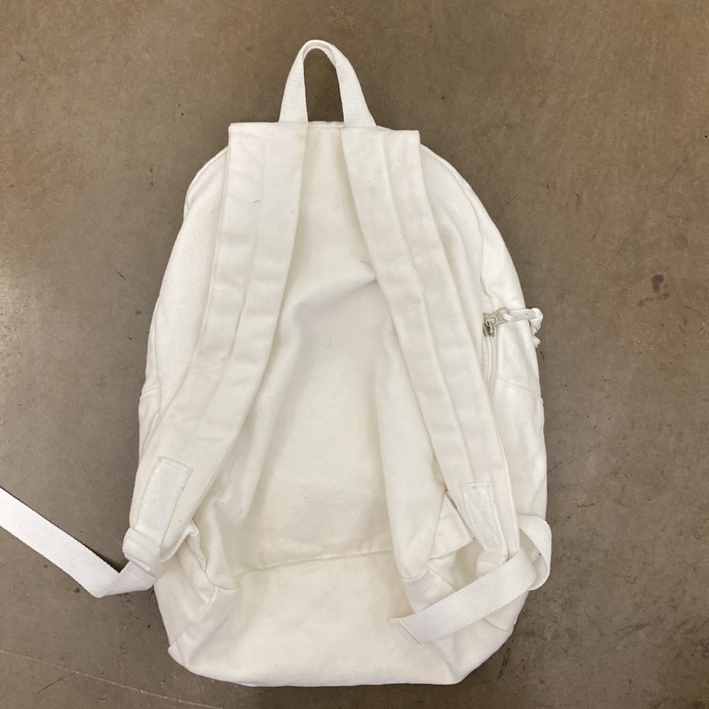 White Backpack With Tropical Patch - image 3